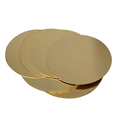 H62 Brass Plate, Round Sheet, Wafer Gasket, 1 mm Thick, 150 mm Diameter, 1 pc