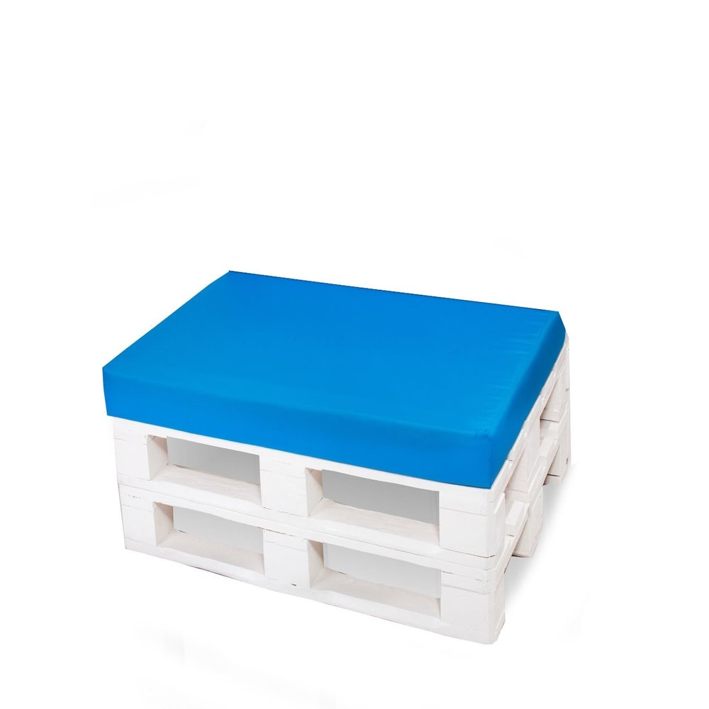 Pallet Cushion, Bench Cushion, Large Floor Cushion, Kids' Floor Cushion, Chair Cushion, Garden Cushion (120 x 50 cm, Blue)