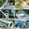 ZHJSHOU Transparent Tarp with Grommets, 3.8 x 4.8 m, Rain Protection for Pergolas view 4