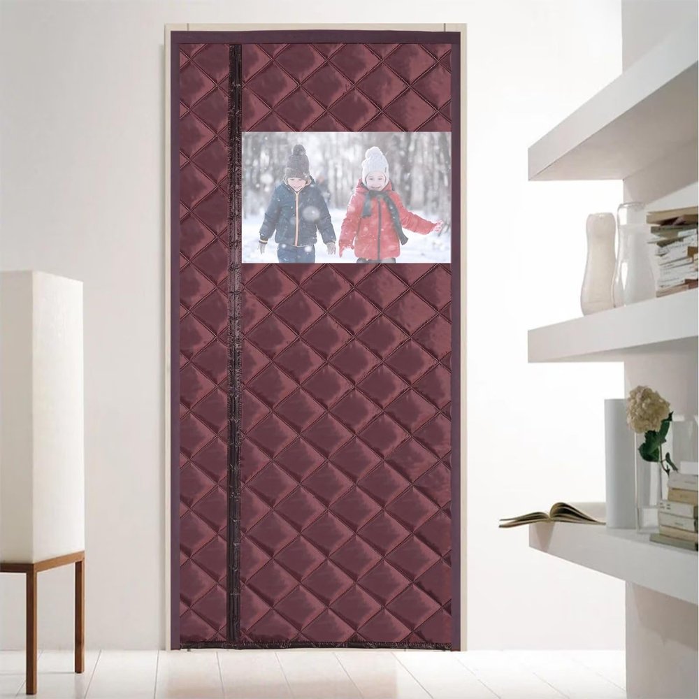 AQKaki Magnetic Thermal Insulated Door Curtain, Side-Opening
