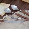ESSONIO 40-Piece Flatware Set for 10, 18/18 Stainless Steel with Walnut Handles view 2