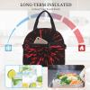 berbo 3D-Printed Explosion Burst Red & Black Insulated Lunch Bag view 4