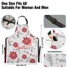 Mnsruu Christmas Poinsettia Flowers Leaves Waterproof Apron, A109, 88 x 68 cm view 4