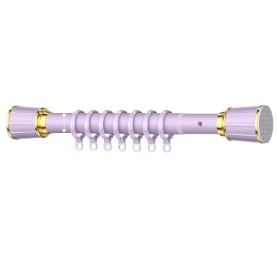 POCHY 40–500 cm Stainless Steel Tension Curtain Rod, 33 mm Diameter, Purple, 260–350 cm