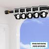 POCHY 40–500 cm Stainless Steel Tension Curtain Rod, 33 mm Diameter, Purple, 260–350 cm view 2