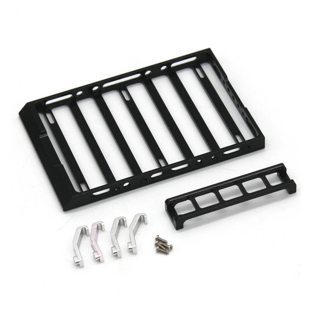 Metal Roof Rack Cargo Tray with Side Ladder, Compatible with Z 4X4 1/18 RC Crawler Car Upgrade Parts