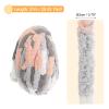 QUARKZMAN Thick Chenille Yarn, 27 m x 2 cm, Mixed Gray and Pink view 2
