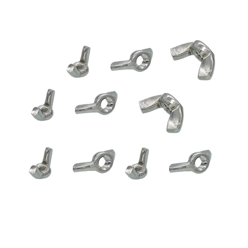 Wing Nuts, Nut Fasteners, Square Wing Nuts, Easy-to-Use 304 Stainless Steel, M3, M4, M5, M6, M8, M10, M12 (Size: M3, 10 pcs)