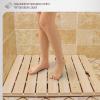 KDDEON Modern Slip-Resistant Wooden Bath Mat, 28 x 43 in view 2