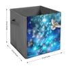 FWJZDSP Blue Sparkles Dove Storage Cube, Foldable Fabric Organizer with Handles view 2