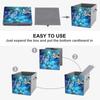 FWJZDSP Blue Sparkles Dove Storage Cube, Foldable Fabric Organizer with Handles view 4