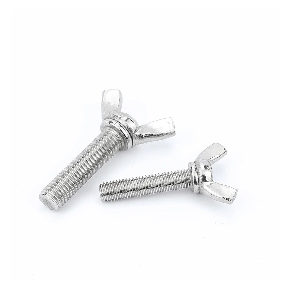 VNE 10-Piece 1/4-20 and 5/16-18 UNC 304 Stainless Steel Wing Screws, 1-1/4 in, 5/16-18