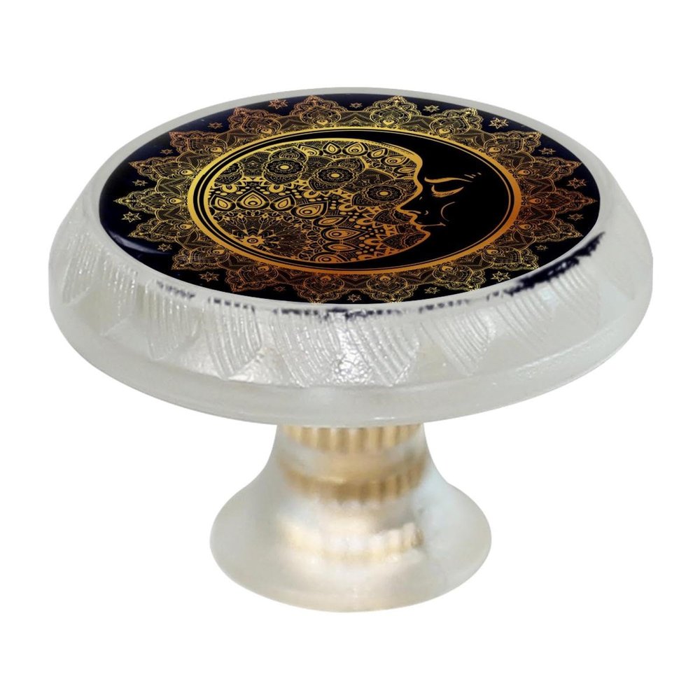 Burid Bohemian Half-Moon Drawer Knobs, 4-Pack