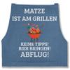 Grill Apron “Grilling with Name” – 85 x 69 cm, Denim Blue view 1