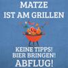 Grill Apron “Grilling with Name” – 85 x 69 cm, Denim Blue view 2