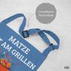 Grill Apron “Grilling with Name” – 85 x 69 cm, Denim Blue view 4