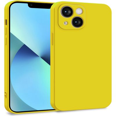 MyGadget Case for iPhone 13 Mini – Dual-Layer Case with Camera Protection – Yellow