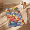 PUIOKA Crystal Velvet Rug for Bedroom, Soft Home Decor with Geometric Pattern view 1