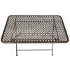 L'Héritier Du Temps Auguste Rectangular Coffee Table, Iron, for Outdoor Use, Patinated Brown, 55.5 x 60 x 100 cm view 3