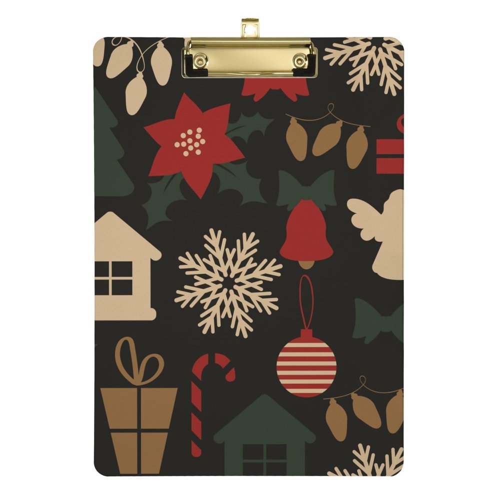 Christmas Colorful Decorative Elements Transparent Clipboard
