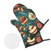 Christmas Oven Mitts and Pot Holders, Non-Slip, Heat-Resistant, 4-Piece Set view 2