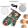 Christmas Oven Mitts and Pot Holders, Non-Slip, Heat-Resistant, 4-Piece Set view 4