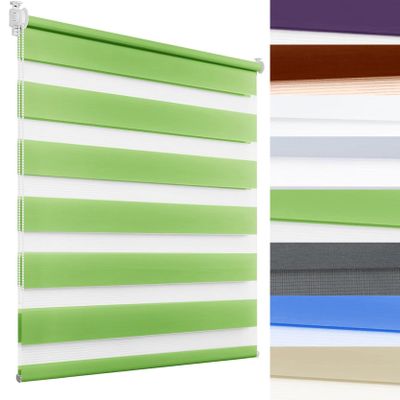 Double Roller Blind No Drilling, 85 x 160 cm, Green