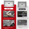 Silver 304 Stainless Steel Kitchen Sink, Workstation Sink with Drain and Drainpipe, 31.5 x 17.7 in view 4