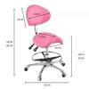 SFKLYU Ergonomic Saddle Stool with Backrest, Footrest, Hydraulic Swivel, Height-Adjustable, Black view 3