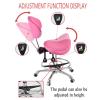 SFKLYU Ergonomic Saddle Stool with Backrest, Footrest, Hydraulic Swivel, Height-Adjustable, Black view 4