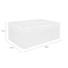 QUVIO Storage Box with Removable Lid, Transparent Plastic, 21 x 30 x 11 cm view 2
