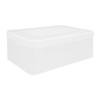 QUVIO Storage Box with Removable Lid, Transparent Plastic, 21 x 30 x 11 cm view 3
