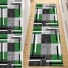 QQrunner Non-Slip Hallway Runner Rug, Patchwork, 100 x 900 cm, Gray/Green view 1