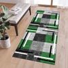 QQrunner Non-Slip Hallway Runner Rug, Patchwork, 100 x 900 cm, Gray/Green view 2
