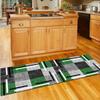 QQrunner Non-Slip Hallway Runner Rug, Patchwork, 100 x 900 cm, Gray/Green view 4
