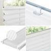 Pleated Blind Without Drilling, Klemmfix, 85 x 130 cm, White view 4