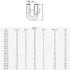 316 Stainless Steel M8 U-Bolt, Round U-Clamp, A4-70, M8 x 159 mm, 1 pc view 3