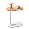 OKTAO C-Shaped Side Table, Industrial Snack Table, Simple European-Style Side Table/Nightstand, 2 cm x 3 cm x 1 cm, Log Color view 1