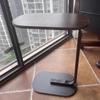 OKTAO C-Shaped Side Table, Industrial Snack Table, Simple European-Style Side Table/Nightstand, 2 cm x 3 cm x 1 cm, Log Color view 2
