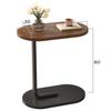 OKTAO C-Shaped Side Table, Industrial Snack Table, Simple European-Style Side Table/Nightstand, 2 cm x 3 cm x 1 cm, Log Color view 3