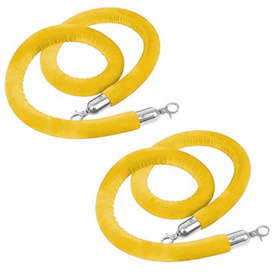 Velvet Rope Barrier, Pink, Blue, Green, Yellow, 100 cm/3.2 ft