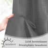 Vangao Waffle Café Curtains for Kitchen, 2-Pack, 90W x 115H cm, Gray view 4