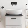 Camerina Solid Wood Vanity Top/Tabletop, Dark Gray, 40 x 60 x 2 cm, Treated view 1