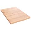 Camerina Solid Wood Washbasin Countertop/Tabletop, Light Brown, 40 x 60 x 2 cm, Treated view 2