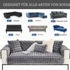 Aocase Rabbit Plush Sofa Cover for L-Shaped, U-Shaped and Standard Sofas, Dark Gray, 90 x 240 cm view 2
