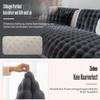 Aocase Rabbit Plush Sofa Cover for L-Shaped, U-Shaped and Standard Sofas, Dark Gray, 90 x 240 cm view 3