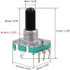 XYWHPGV 360° Rotary Encoder Code Switch, EC16 Digital Potentiometer, 3 Pins, 20 Positions, 10-Pack view 3