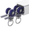 White Curtain Track Set with Roller Hooks and Installation Accessories view 1