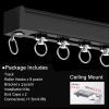 Universal Black Curtain Track for Heavy Curtains view 2