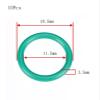 FKM O-Rings, 18.5 mm OD, 11.5 mm ID, 3.5 mm Width, Green, 10-Pack view 2